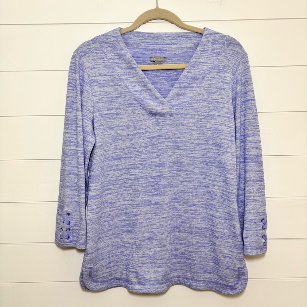 TALBOTS Women's Purple V Neck Sweater Lightweight‎ Size M